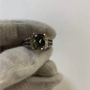 David Yurman prasolite petite Wheaton Ring Size 6